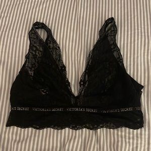 NWOT VS Black Sheer Lace Bralette